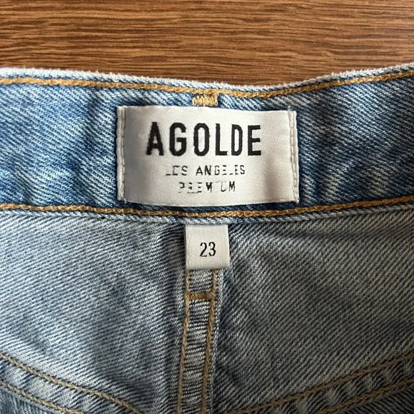 Agolde Riley Hi-Rise Straight Crop Jeans – Light Wash (Ripped) 💙 - Picture 2 of 9